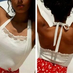 NWOT Rouje Suzie Linen Halter Top in Black!